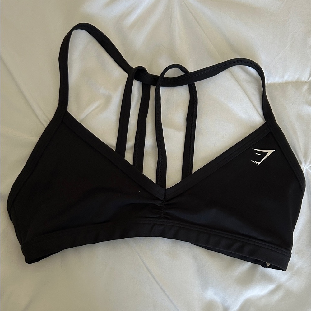 Gymshark Black Strappy Sports Bra